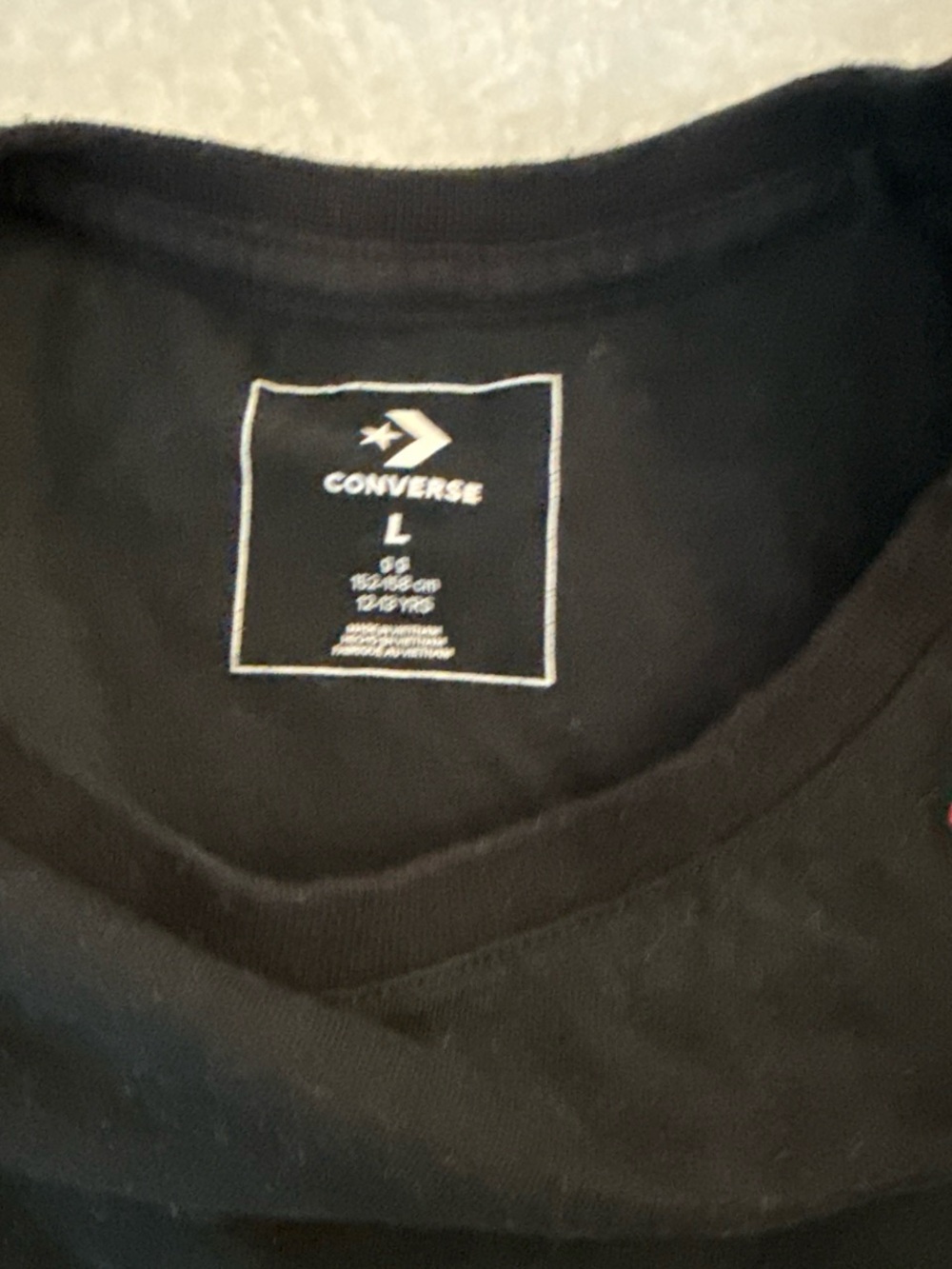 Converse Black Logo Crew Neck Tee